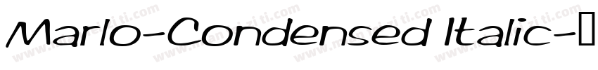 Marlo-Condensed Italic字体转换